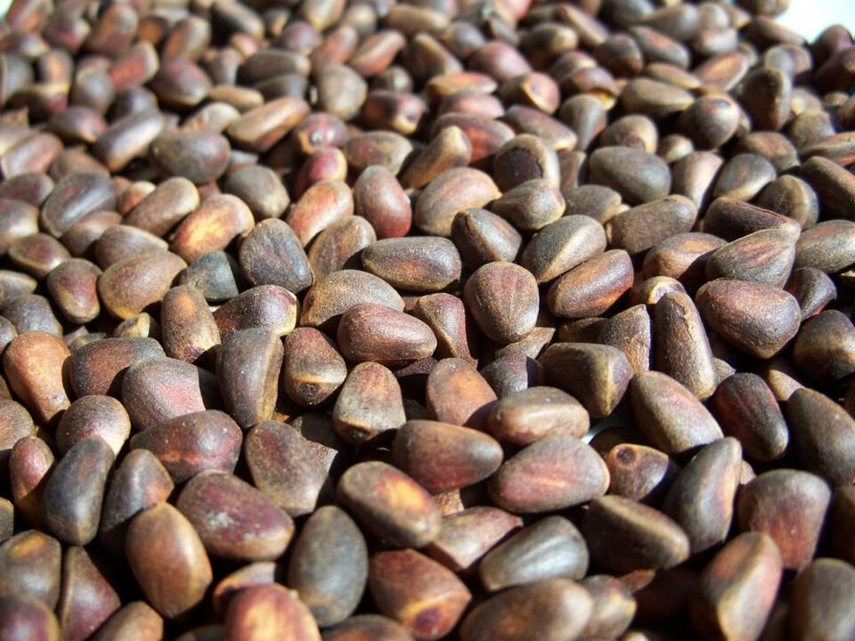 Pine nuts normalize the production of testosterone and have a therapeutic effect on prostatitis